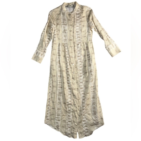 Tuckernuck Ikat Sheffield Button Up Shirt Dress Sandstone Size XS Preppy Boho - Picture 9 of 9